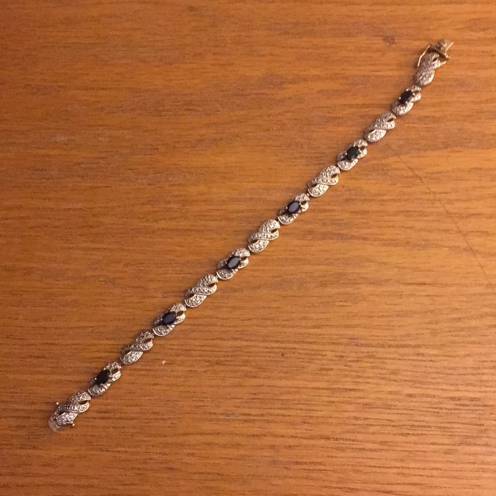 sterling silver (gold vermeil) tennis bracelet